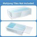 Acrylic Mahjong Case, Mahjong Storage Box for 1.2"0.9"0.5" Mini Size Mahjong Tiles, Transparent Mahjong Tile Display Box for 160 Tiles (Mahjong Case Only)
