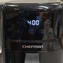 CHEFMAN 2 Qt Mini Air Fryer Digital Space-Saving Compact Air Fryer with Nonstick and Dishwasher Safe Basket, Quick & Easy Meals in Minutes, Features Digital Timer and Shake Reminder Black