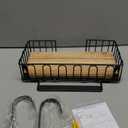 TJ.MOREE Ironing Board Hanger Metal Wall Mount Iron and Ironing Board Holder, Laundry Room Decor and Storage with Large Storage Black (Pinewood)