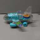 ArtCreativity Light-Up Transparent Airplane Toy for Toddlers 1-3, Fun Bump-and-Go Plane Toy for Kids 3-5, with Colorful Moving Gears, Music, and LED Effects - Perfect Airplane Gift for Boys and Girls
