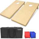 GoSports Solid Wood Premium Cornhole Sets - Choose 4 x 2 ft or 3 x 2 ft - Game Boards Include Set of 8 Cornhole Toss Bags