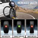 Digital Tire Pressure Gauge with Inflator, 3-250 PSI Air Compressor Accessories with Air Chuck Quick Connect Coupler, Car Attachments with Rubber Hose for Car, Truck, SUV, Cycle, RV