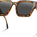 livho Square Polarized Sunglasses Trendy for Women Men Retro Sun Glasses for Women Men 2024 Oversized UV Protection Shades (Black/Black)