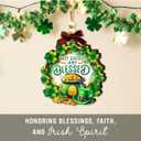 4 x St Patricks Day Decorations - Irish Shamrock Ornaments for Tree - St Patricks Day Gifts for Women Men, Coworkers, Family, Friends, Green Four Leaf Clover Hanging Ornament, Saint Patrick's Party Favor