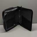 Case-it Universal Zipper Binder | 2-Inch O-Rings, 13-Inch Laptop/Tablet Padded Pocket, 400 Sheet Capacity, Multiple Storage Pockets & Shoulder Strap | School & Office Organizer | LT-007 Jet Black