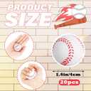 Hxezoc 20 Pieces Mini Baseball Stress Balls Baseball Party Favors Foam Sports Balls Small Squeeze Anxiety Bulk Toy Ball for Kids Birthday Party, School Reward Carnival Party Supplies