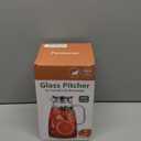 Glass Pitcher with Lid, 2 Liter 68oz Water Pitcher with Handle and Spout for Fridge, Borosilicate Glass for Iced Tea, Juice, Sangria, Cold/Hot Beverage, Large Jug