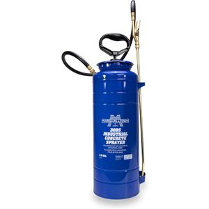 MARSHALLTOWN Industrial Concrete Sprayer, 3.5 Gallon Pump Sprayer, Brass Wand, Spray Solvents and Releases, 308S