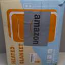 Electric Heated Throw Blanket 50"x60",Luxury Blue Faux Rabbit Fur Electric Blanket,Fast Heating Soft Fluffy Thick Electric Blanket with 6 Heating Levels & 12H Auto Off