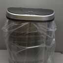 Ninestars DZT-70-11R Automatic Touchless Motion Sensor Semi-Round Trash Can/Recycler, 18.5 Gal. 70 L., Stainless Steel