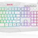 Redragon Updated S101W-1 Programmable Gaming Keyboard and Mouse, RGB Backlit Keyboard Mouse with Software, Independent Macro Record Keys, Value Combo Set, White