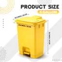 1 Pcs 5 Gallon Yellow Step on Trash Can Hands-Free Waste Bin with Odor Control Lid Touchless Sanitary Use Garbage Can for Lab Dental Home Clinic Office