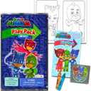 PJ Masks Mini Party Favors Set for Kids - Bundle with 24 Mini Grab n Go Play Packs with Coloring Pages, Stickers and More Birthday Party Supplies