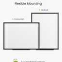 VUSIGN Black Aluminum Magnetic White Board 24" x 18" with Dry-Erase Eraser, Multicolor Markers, Magnetic Pins for Office, Home, School
