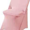 Ascoza 20 Pack Dusty Pink Spandex Folding Chair Covers in Stretch Washable Fabric for Wedding, Party,Holidays,Celebration and Other Special Events