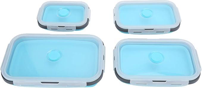 Silicone Lunch Box Set with Buckle Design
Collapsible, food-grade silicone, microwave safe, travel-friendly, non