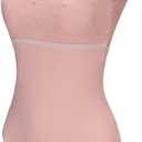 Women's Camisole Ballet Dance Leotards for Adult Gymnastics Bodysuit With Adjustable Straps (Pink/Lace)