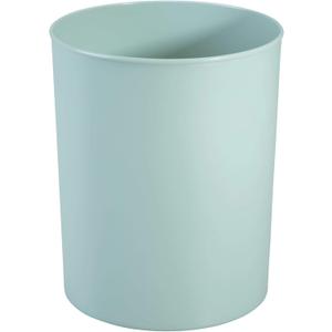 iDesign Franklin BPA-Free Plastic Round Waste Basket, Aqua