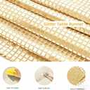 Champagne Gold Sequin Disco Table Runner 12 x 108 Inches Mirror Glitter for Wedding Birthday Bachelorette Valentine's Day 70s 80s Theme Party Decorations