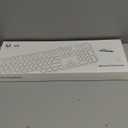 Wired Keyboard, 104 Keys Full-Sized Typewriter Keyboards, USB Plug and Play Office Keyboard with Number Pad, Caps Indicators, Foldable Stands for Windows, PC, Laptop, Desktop (Milk-Tea)