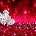 12X10FT Valentine's Day Backdrop Red Glitter Background Photography White Hearts Love Theme Shiny Sparkling Bokeh Effect Backdrop for Engagement Wedding Party Decoration Photo Backdrop SCO131E (12'x10')