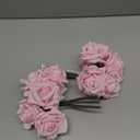 Artificial Roses Single Stem 10pcs Fake Silk Flower Arrangement Bouquet for Home Party Wedding Decoration(Light Pink) (Light Pink(not Include Vase))