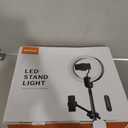 SupeDesk 12" Ring Light with Stand and Phone Holder,Overhead Phone Stand,2 Phone Holders,2700-6500K,3 Color Modes,10 Brightness Levels,Remote Control,Adjustable,Live Stream,Tiktok/YouTube