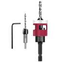 Countersink Drill Bit Set - Countersink Drill Bit with Low Friction Depth Stop, Replaceable HSS M2 Tapered Bits, Carbide Drill Bits 1/4 Hex Shank for Woodworking Tools & Hand Tools