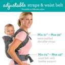 Infantino Flip 4-in-1 Convertible Baby Carrier, Adjustable, Ergonomic Babywearing, Registry Essential, Baby Carrier for Newborn to Toddler, Gray (Grey)