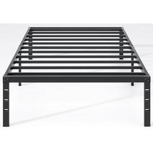Amazon.com: NEW JETO Metal Bed Frame,Twin Size Bed Frame with Storage Space,Heavy Duty Sturdy Mattress Foundation,Easy Assembly,No Box Spring Needed, Black,18 Inch,Twin : Home & Kitchen