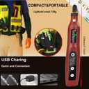 Mini Cordless Rotary Tool,45 PCS Accessories and USB C Charging and 3.7V 2.0Ah rechargeable battery pack rotary tool kit,5-speed for sanding,engraving,polishing,cutting, Diy Crafts(Red)