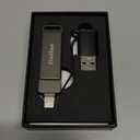 Gulloe 512GB Flash Drive Intended for iPhone, Memory Stick Storage for Photos and Videos Backup, Compatible with iPhone iPad Android PC, Plug and Play, No Application Required (Metal Grey)