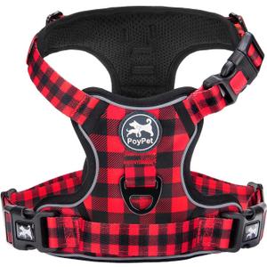PoyPet Dog Harness, Dog Chest Collar, Nighttime Reflective Material, Pulling Prevention, Coughing Reduction, Adjustable Size, Breathable, Easy to Put On and Take Off, Elderly Dog Care, Training Small