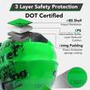 Youth Kids Dirt Bike Helmet Full Face Helmets,Motorcycle Helmets for Boys and Girls 8-14,Includes (Gloves Goggles Mask) 4Pcs Set,Motocross Bike Helmet for Off-Road ATV BMX MX,DOT Approved (Green,M)