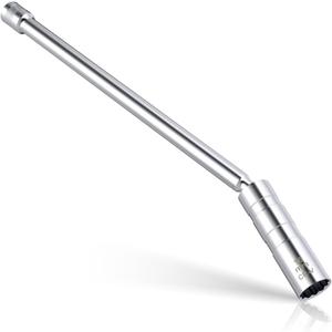 16mm Spark Plug Socket, Thin Wall 3/8" Drive Spark Plug Socket Removal Tool, 12 Point x 11.4" Total Length, 360 Degree Magnetic Swivel Spark Plugs Socket for Most Car Models