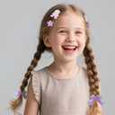 SAOROPEB 24 Pcs Hair Clips for Girls Toddler Hair Clips Cute Hair Accessories for Kids Candy Color Cartoon Design for Little Girls - Pink Purple Green