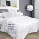 WINGLAM Twin Size Comforter All Seasons Down Alternative Duvet Insert Extra Fluffy Quilted Comforter with Ties Hypoallergenic White Bedding to Put Inside Duvet1