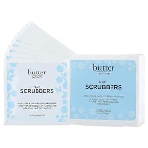 Butter LONDON Nail Polish Remover Pads, Nail Scrubbers (10 Count) - 2-in-1 Prep & Lacquer Remover Nail Wipes - Travel-Friendly Gel Fingernail Polish Remover - Cruelty-Free, Paraben-Free & Gluten-Free