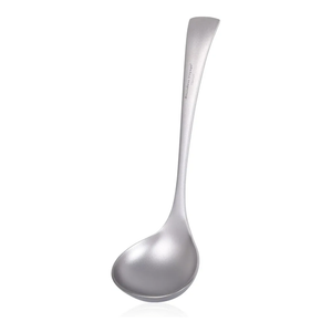 Titanium Long Handle Ladle Soup Spoon Thickeness Tableware Porridge Stew Sauce Deep-bowled Ladle Scoop Kitchen Cooking Utensils