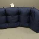 Arden Outdoor Wicker Settee Cushion, 41.5 x 18, Rain-Proof, Fade Resistant Sapphire Blue Leala