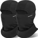 Balaclava Ski Mask Windproof Thermal Winter Face Mask for Men Women Full Face Cover for Cold Weather Skiing Motorcycle (Black+black)