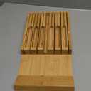 Utoplike Knife Drawer Organizer Bamboo Knives Block for Kitchen, Large Handle Steak Holder, Fit for 9 Knives (Not Included)