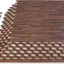 ProsourceFit Wood Grain Puzzle Mat -inch, 6 EVA Foam Interlocking Floor Tiles (24 Sq Ft) for Secure Indoor Room Workout Flooring and Playmat