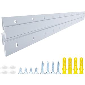 French Cleat Heavy Duty, Aluminum French Cleat, Headboard Wall Mounting Brackets with Screws, Heavy Mirror Mounting Hardware (30 Inch-1 Pair, Support 200 lbs)