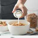 DOWAN 5.8" Deep Soup Bowls & Cereal Bowls - 30 Ounces Large Bowls Set of 4 for Kitchen - White Ceramic Bowls for Cereal, Soup, Oatmeal, Salad, Ramen, Noodle, Rice - Dishwasher & Oven Safe
