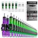 HAWINK 50PCS Tattoo Needles Cartridge Assorted Mixed Size Round Liner Shader Magnum Curved/Round Mag 10#(3RL 5RL 7RL 3RS 5RS 7RM 9RM 11RM 13RM 15RM)*5PCS with Membrane Professional EN20-FG-50KIT-N