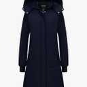 Chrisuno Women's Long Winter Coat Waterproof Fleece Lined Puffer Jacket Thicken Quilted Insulated Parka with Hood XL