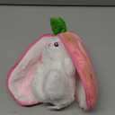 MIAODAM Bunny Stuffed Animal Reversible Cuddle Bunny Stuffed,Strawberry Bunny Transformed Rabbit Plush Zipper,Carrot That Turns Into Ears Bunnies Plushies Toy Cute Stuffy Doll Easter Girlfriend Gift (7inch)