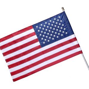 American Flag 3x5 FT Sleeve Banner Style(without Grommets), US Flag fo Outside Outdoor, Embroidered Stars, Sewn Stripes, American Flag Outdoor Heavy Duty