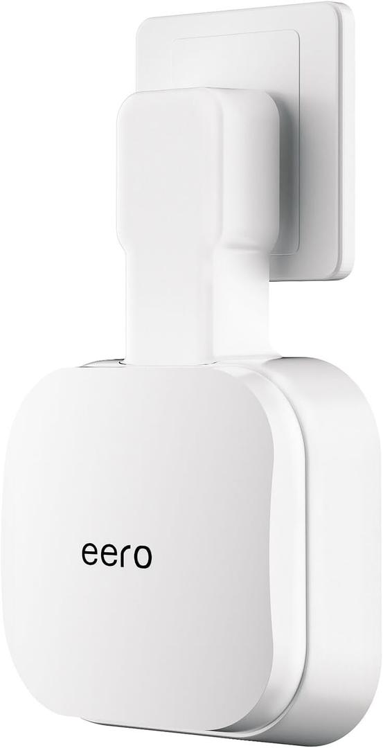 eero 7 Wall Mount, No Drill Outlet Bracket Holder Only Compatible with eero 7 Dual-Band Mesh Router, Cable Management - Space Saving (1 Pack)